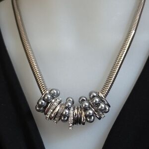 Vera Wang Chunky Cable Rhinestone Necklace